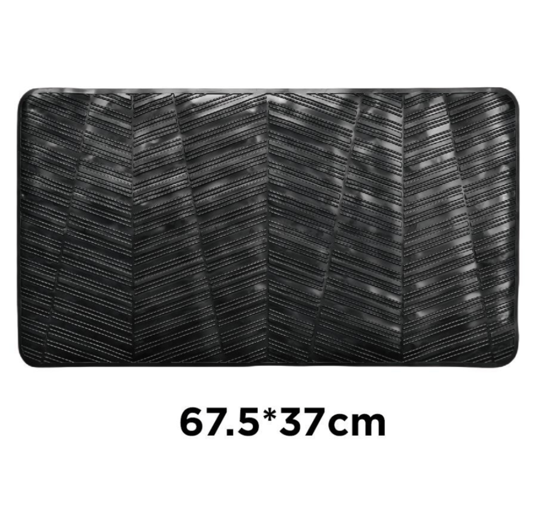 Tappetino Doccia Nero Chevron 67.5x37cm