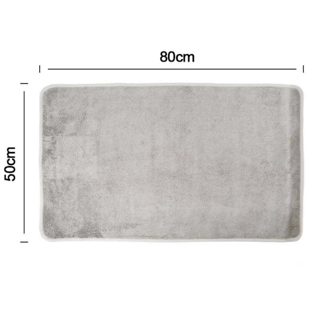 Tappeto Bagno Grigio Vellutato 80x50cm