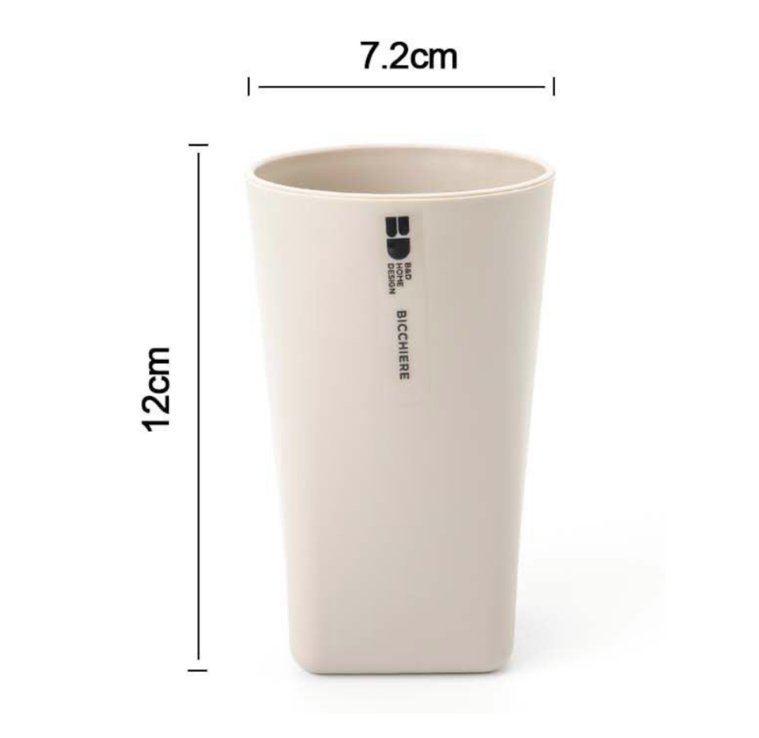 Bicchiere Porta Spazzolini in Colore Beige - Design Moderno e Funzionale