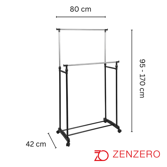 Appendiabiti Doppio con Ruote