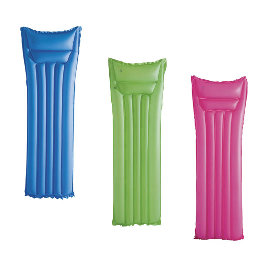 Materassino Gonfiabile Summer Colors – 183x69 cm con Cuscino Integrato, Portata 90 kg