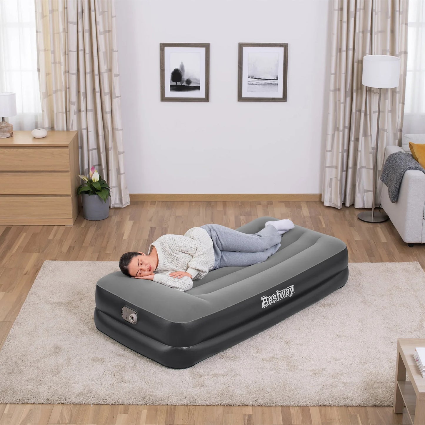 Materasso Singolo Gonfiabile Bestway Tritech 191x97x46 cm con Pompa Integrata – Portata 150 kg