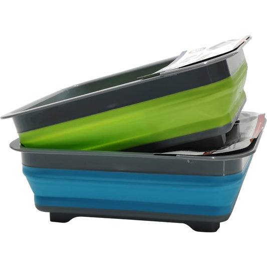 Scolapiatti Richiudibile con Portaposate – 5 Scomparti – Salvaspazio – 36x31,5 cm – Colori Assortiti