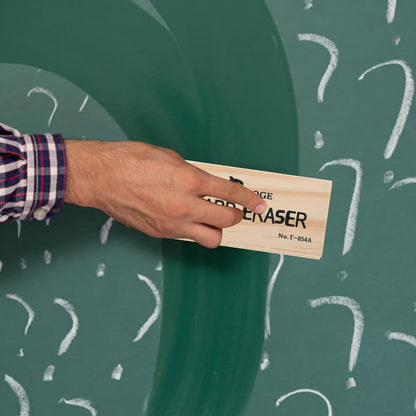 Cancellino Lavagna Professionale con Manico in Legno | Spugna Feltro Alta Densità per Lavagna Bianca e Nera | Eraser Antialoni per Ufficio Scuola Casa