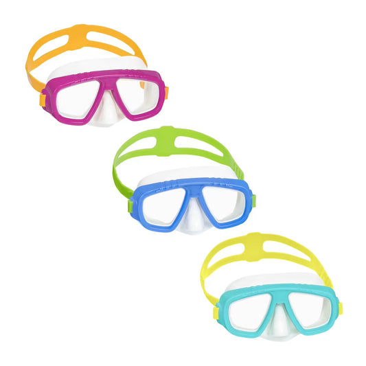 Maschera Subacquea Bambini Caymen 3–6 Anni con Lenti UV – 3 Colori