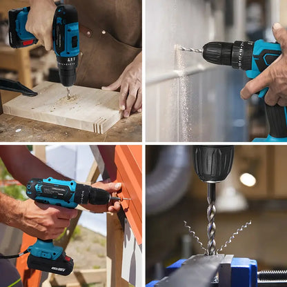 Trapano Avvitatore Elettrico 48V con Batteria 2.0Ah | Coppia 100N.m | Velocità Variabile