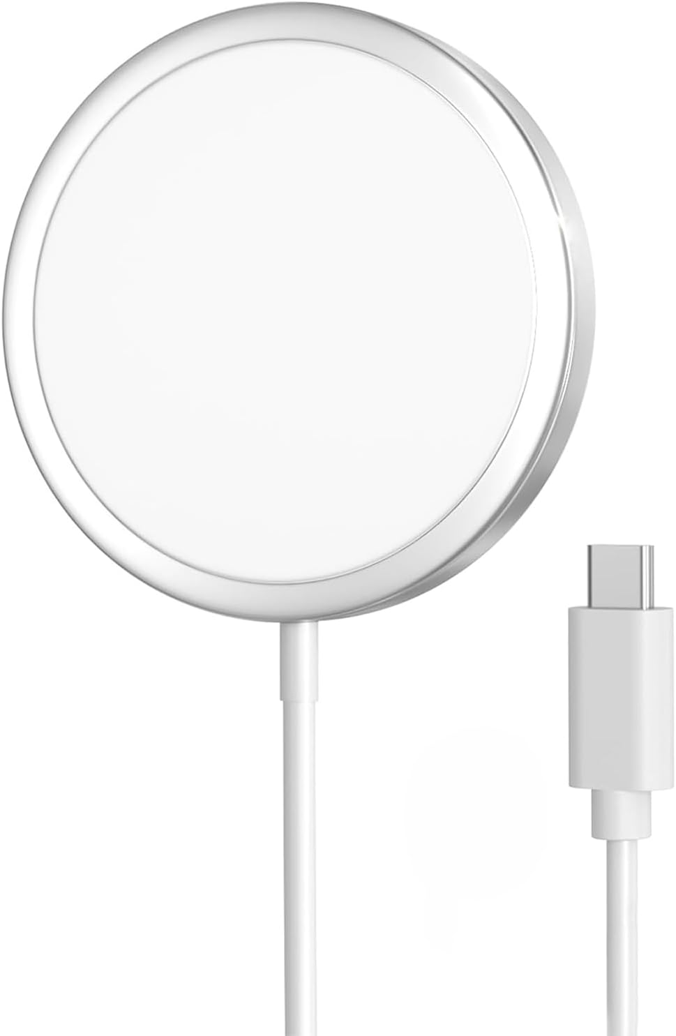 Caricatore Wireless Magnetico 15W con Attacco USB-C – Compatibile MagSafe per iPhone 12, 13, 14, 15 e AirPods – Ricarica Rapida e Sicura