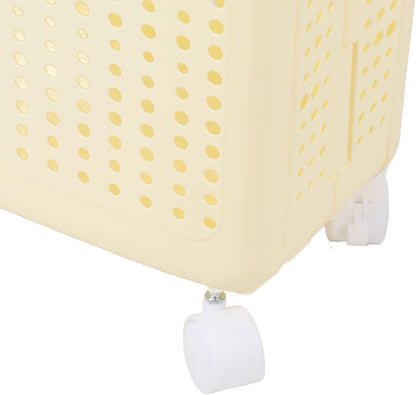 Cesto Portabiancheria Pieghevole con Ruote 45cm – Cesta Lavanderia Salvaspazio con Manici, Design Traspirante, Contenitore Bucato per Casa Bagno Camera