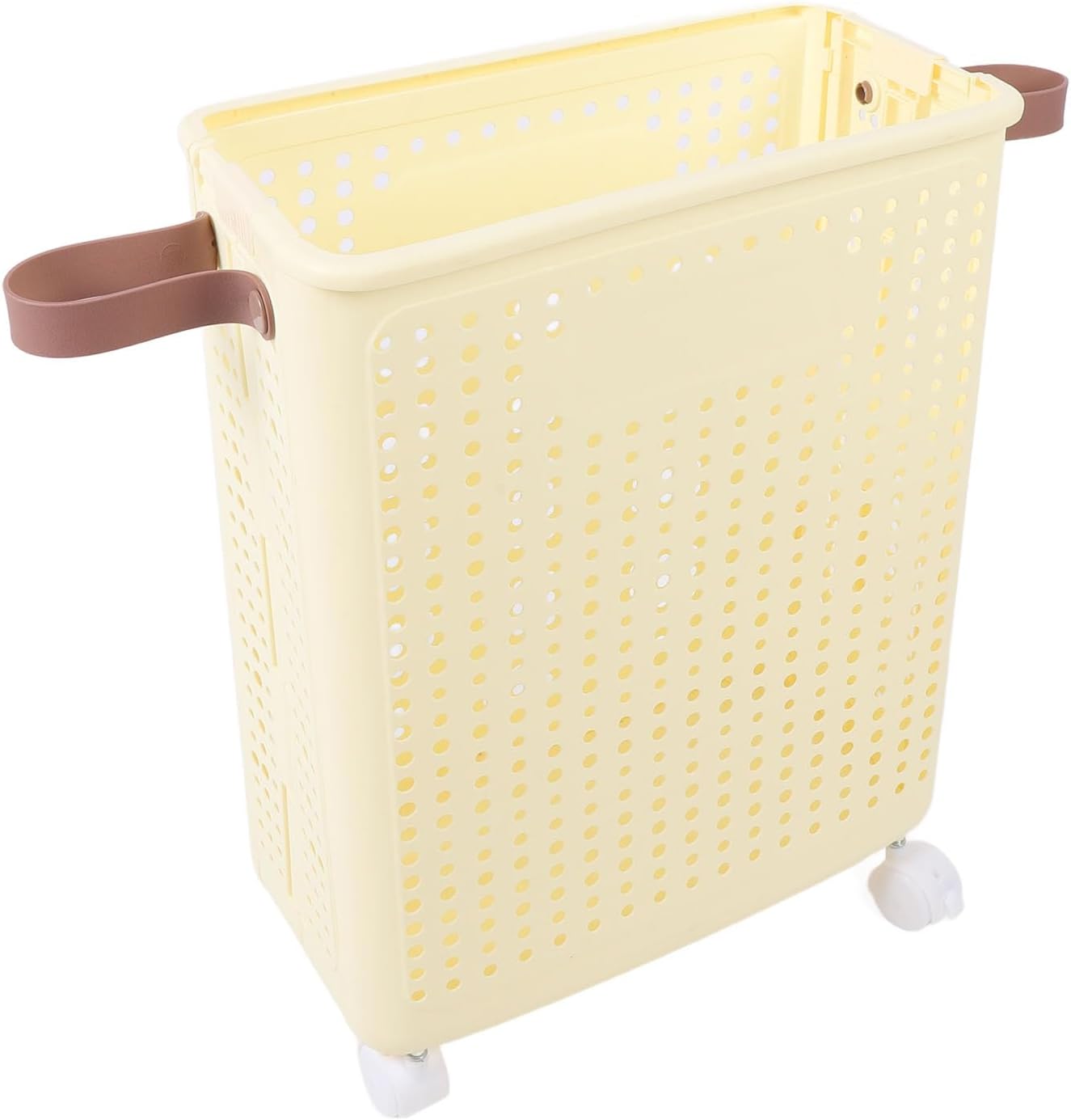 Cesto Portabiancheria Pieghevole con Ruote 45cm – Cesta Lavanderia Salvaspazio con Manici, Design Traspirante, Contenitore Bucato per Casa Bagno Camera