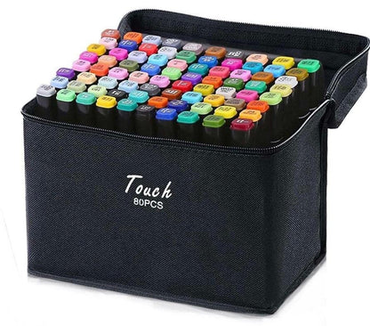 Pennarelli Touch a Doppia Punta 80 Colori – Marker Professionali per Disegno, Manga, Fumetti, Illustrazione