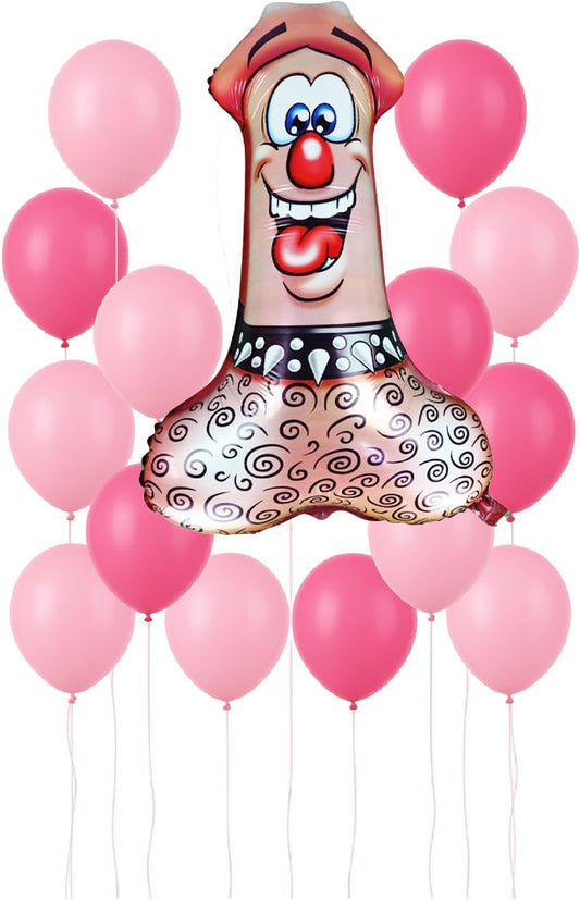 Kit Palloncini Addio al Nubilato con Palloncino Pene Gigante – Decorazioni Divertenti Party Donne