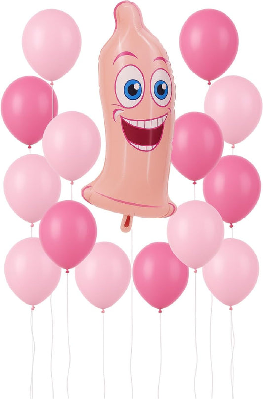 Kit Palloncini Addio al Nubilato con Profilattico Gonfiabile – Decorazioni Divertenti per Feste Donna