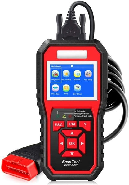 Scanner Diagnostico Auto OBD2 2 in 1 con Display LCD e Funzione Stampa – Multilingua