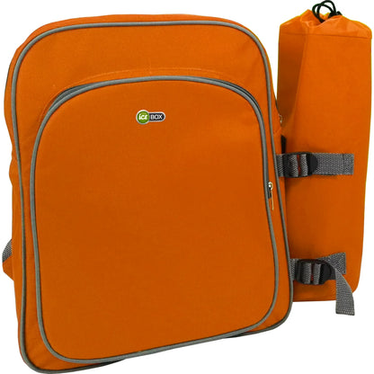 Zaino Termico con Portabottiglia – Borsa Frigo da Spiaggia 12+1,5L in Poliestere – Colori Assortiti