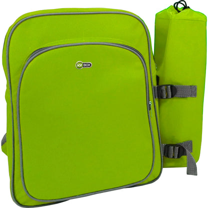 Zaino Termico con Portabottiglia – Borsa Frigo da Spiaggia 12+1,5L in Poliestere – Colori Assortiti