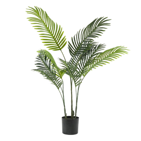Palma Areca Artificiale in Vaso – Altezza 90 cm – Pianta Verde Decorativa Realistica per Interni