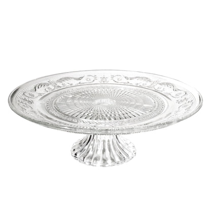Alzata Porta Dolci in Vetro Ø29 cm – Design Elegante Patisserie – H 9,3 cm