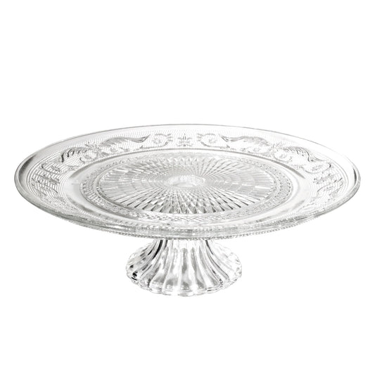 Alzata Porta Dolci in Vetro Ø29 cm – Design Elegante Patisserie – H 9,3 cm