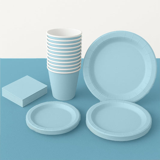 Kit Coordinato Festa Celeste – 77 Pezzi per Baby Shower e Compleanni