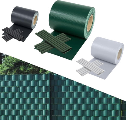 Strisce Privacy per Recinzione PVC 19 cm x 35 m – Schermo Frangivista per Balcone e Giardino – Anti UV, Impermeabile e Antistrappo – Con 20 Clip – Verde, Grigio, Bianco, Marrone, Antracite