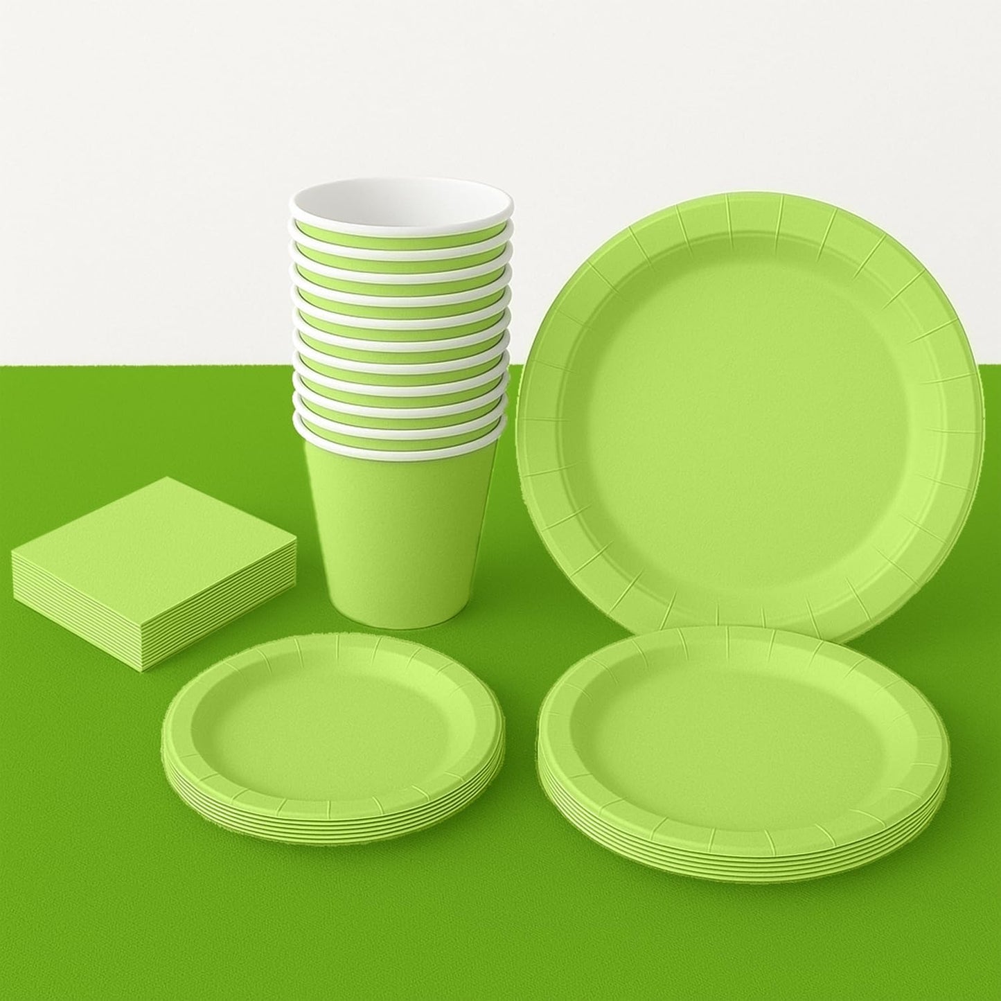 Kit Coordinato Festa Verde Pastello – 77 Pezzi Naturale e Delicato
