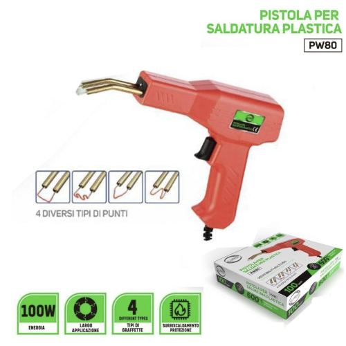 Pistola Saldatrice per Plastica 100W con 4 Punte – Riparazione Paraurti e Crepe PVC