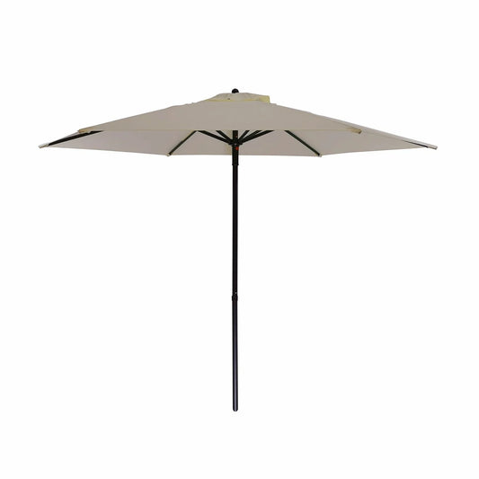 Ombrellone da Giardino Rotondo Ø225cm – Struttura in Acciaio e Telo Impermeabile Tortora
