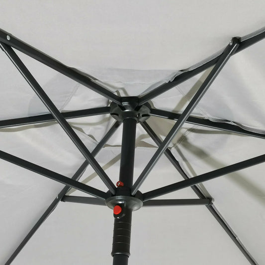 Ombrellone da Giardino Grigio Ø225 cm – Struttura Acciaio e Telo Impermeabile – Elegante e Resistente