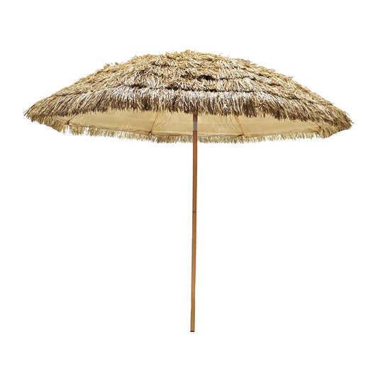 OMBRELLONE EFFETTO PAGLIA Ø240 CM – DESIGN TROPICALE CON TUBO IN ACCIAIO