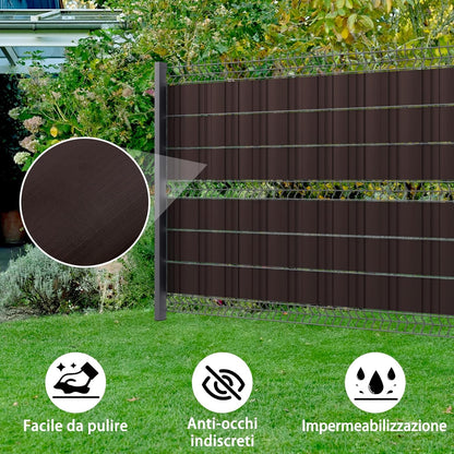 Strisce Privacy per Recinzione PVC 19 cm x 35 m – Schermo Frangivista per Balcone e Giardino – Anti UV, Impermeabile e Antistrappo – Con 20 Clip – Verde, Grigio, Bianco, Marrone, Antracite