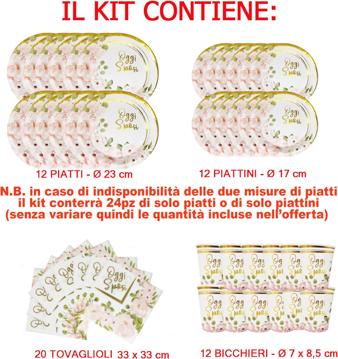 Set Tavola Matrimonio