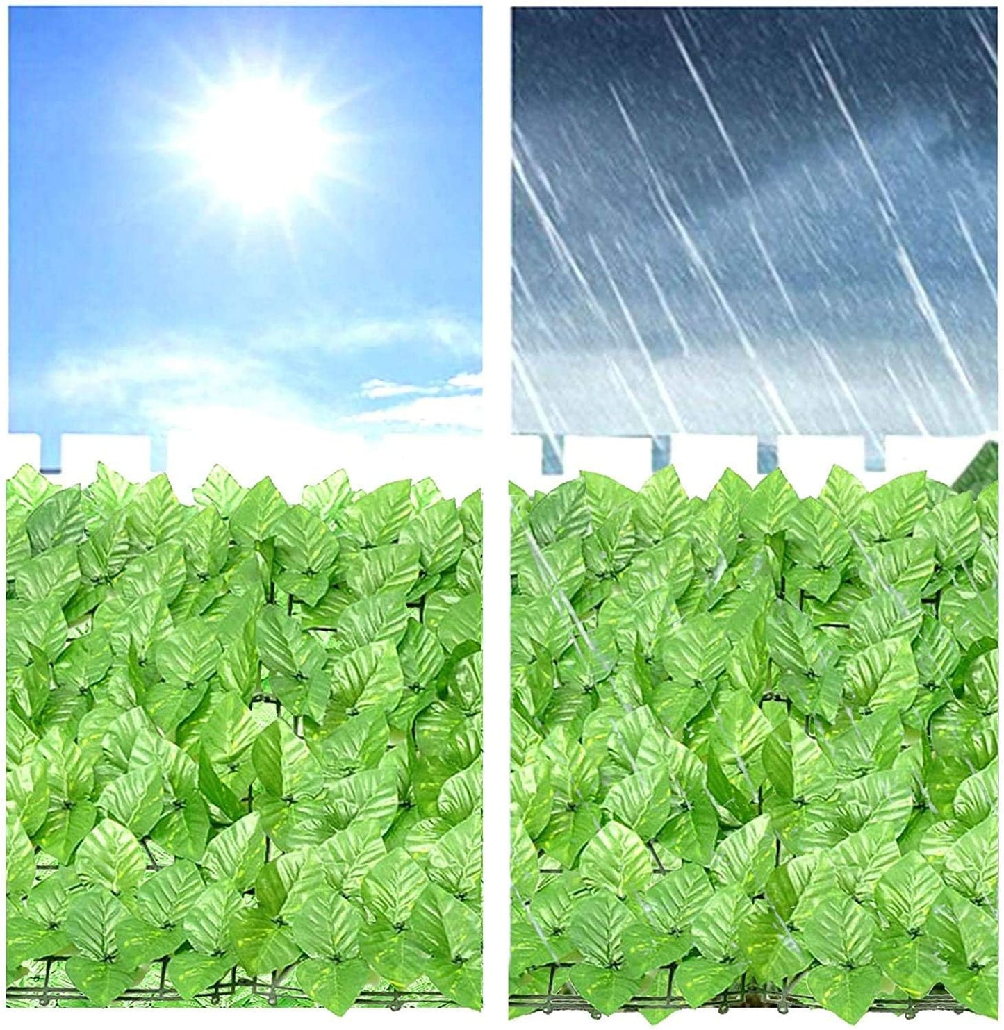 Artificiale Verde Chiaro 300x100 cm – Rotolo Privacy con Foglie Finte ad Alta Densità – Rete Flessibile per Recinzione, Balcone e Giardino – Resistente UV e Impermeabile