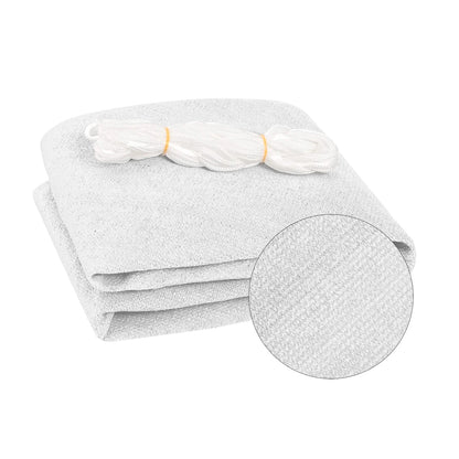 Vela Ombreggiante Triangolare 3x3x3 m – HDPE 180g/m², Bianco, UV 3%, con Corde e Custodia