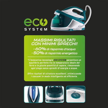 Ferro da Stiro con Caldaia Vapor Swift ECO – 2200W, Piastra in Ceramica, Tecnologia ECO SYSTEM, Serbatoio 1,5L