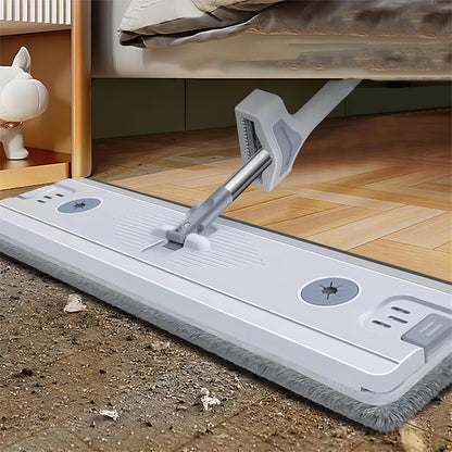 Mocio Piatto Rotante con 2 Panni in Microfibra – Mop Lavapavimenti 360° per Casa, Cucina e Bagno