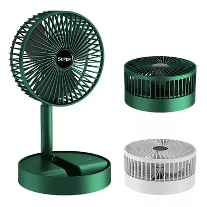 Ventilatore Pieghevole da Tavolo 6 Pollici – Mini USB Desktop Fan Silenzioso e Ricaricabile con 3 Velocità