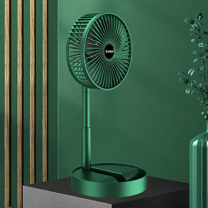Ventilatore Pieghevole da Tavolo 6 Pollici – Mini USB Desktop Fan Silenzioso e Ricaricabile con 3 Velocità