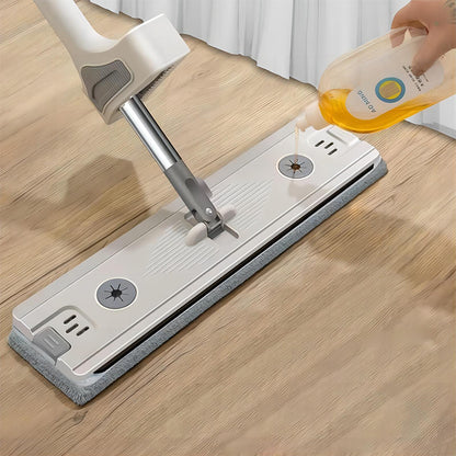Mocio Piatto Rotante con 2 Panni in Microfibra – Mop Lavapavimenti 360° per Casa, Cucina e Bagno