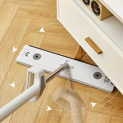Mocio Piatto Rotante con 2 Panni in Microfibra – Mop Lavapavimenti 360° per Casa, Cucina e Bagno