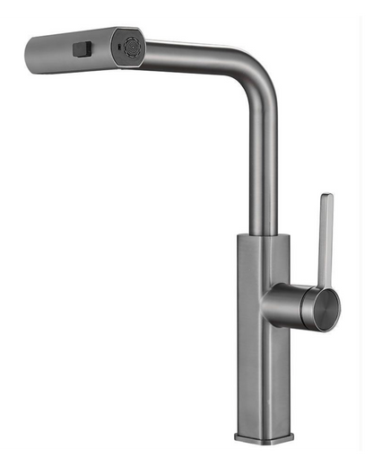 Rubinetto Cucina Grigio Metallizzato – Design Industriale e Funzionale