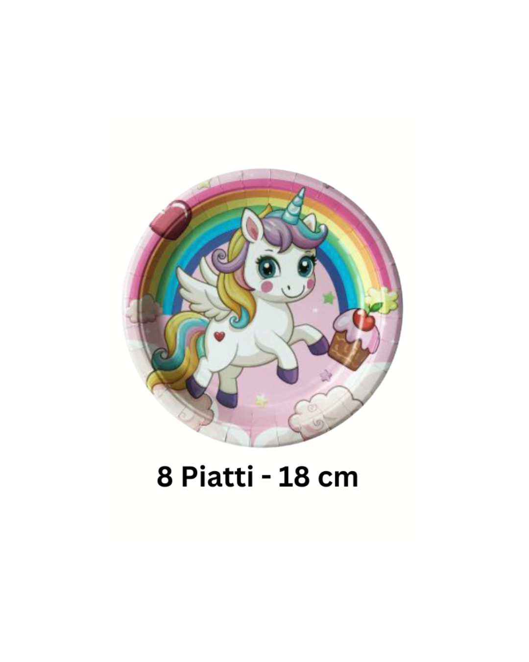 Set Festa Unicorno Arcobaleno – Piatti, Bicchieri e Tovaglioli (46 Pezzi)