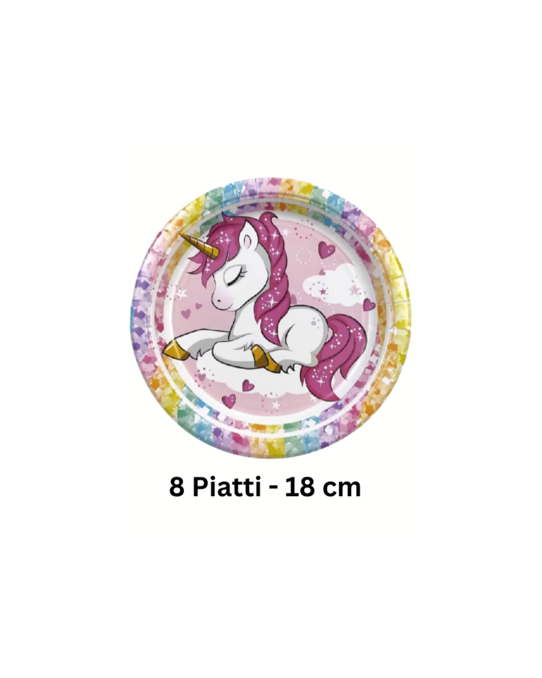 Kit per feste a tema Unicorno Rosa con piatti e tovaglioli per bambine