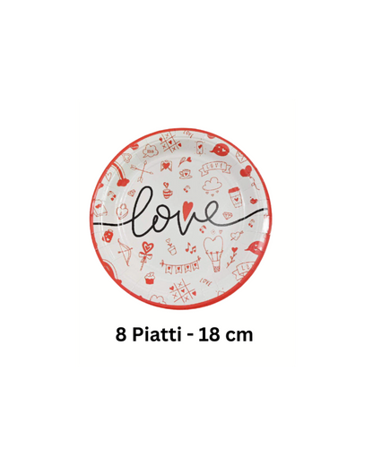 Kit decorativo a tema Love per cene romantiche e anniversari