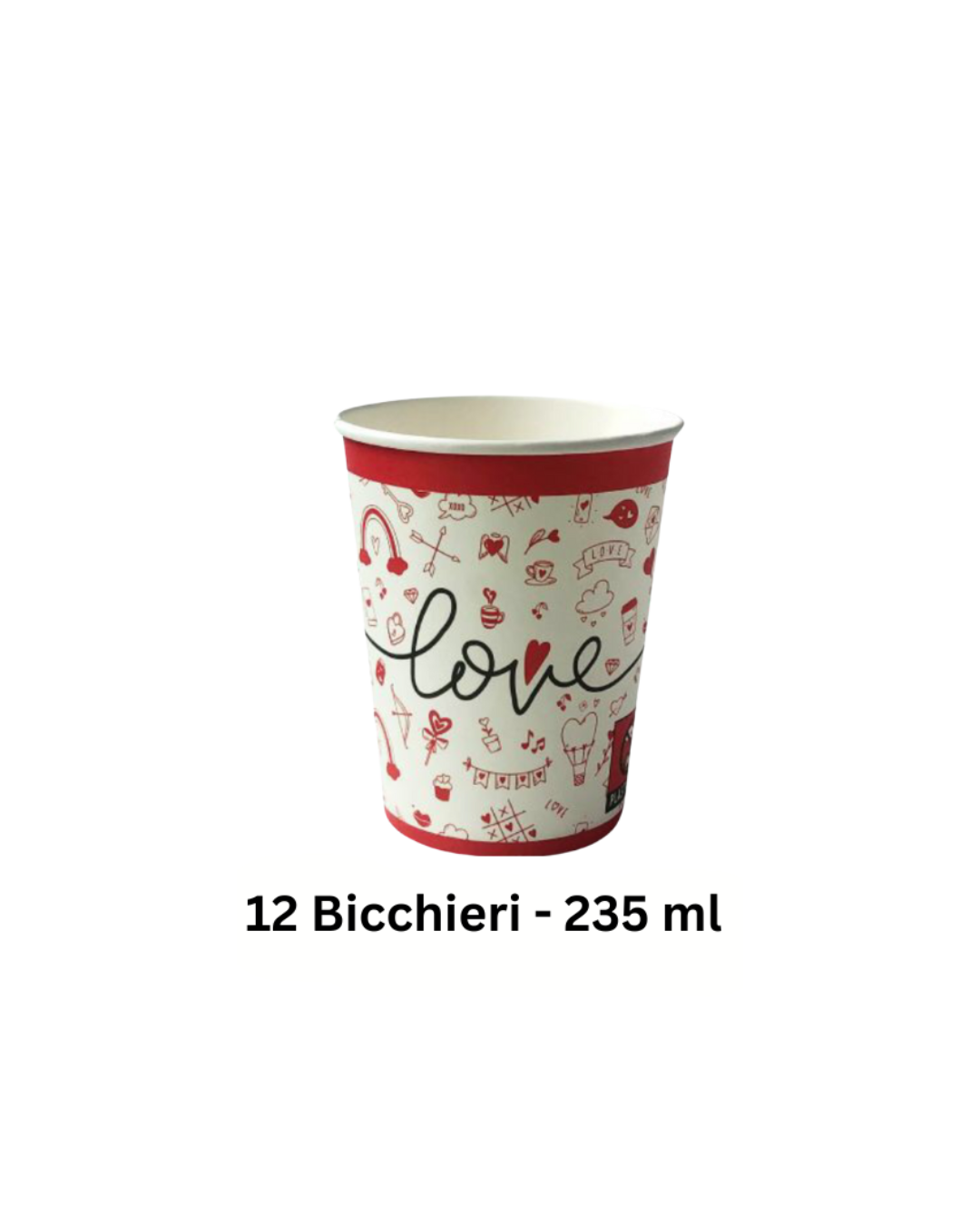 Set tavola con piatti e bicchieri per celebrare l'amore e San Valentino