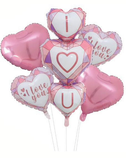 Set Palloncini a Forma di Cuore “I Love You” – Decorazioni San Valentino o Anniversario
