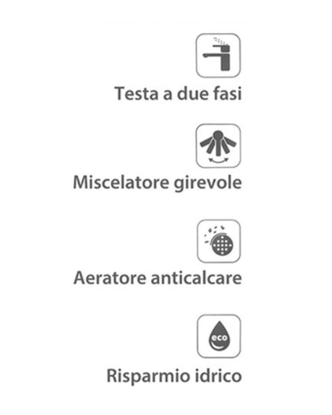 Miscelatore per Vasca BARI – Rubinetto Bagno Monocomando con Risparmio Idrico