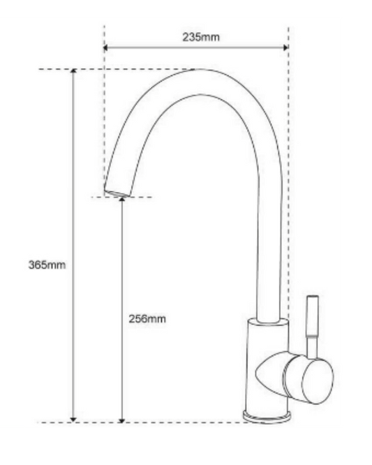 Miscelatore Cucina Girevole Satinato