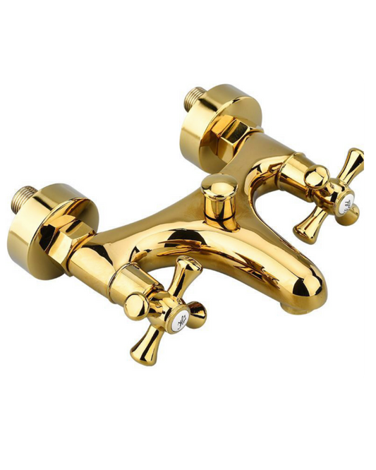 Lusso Dorato: Rubinetto da Bagno in Ottone con Set Completo