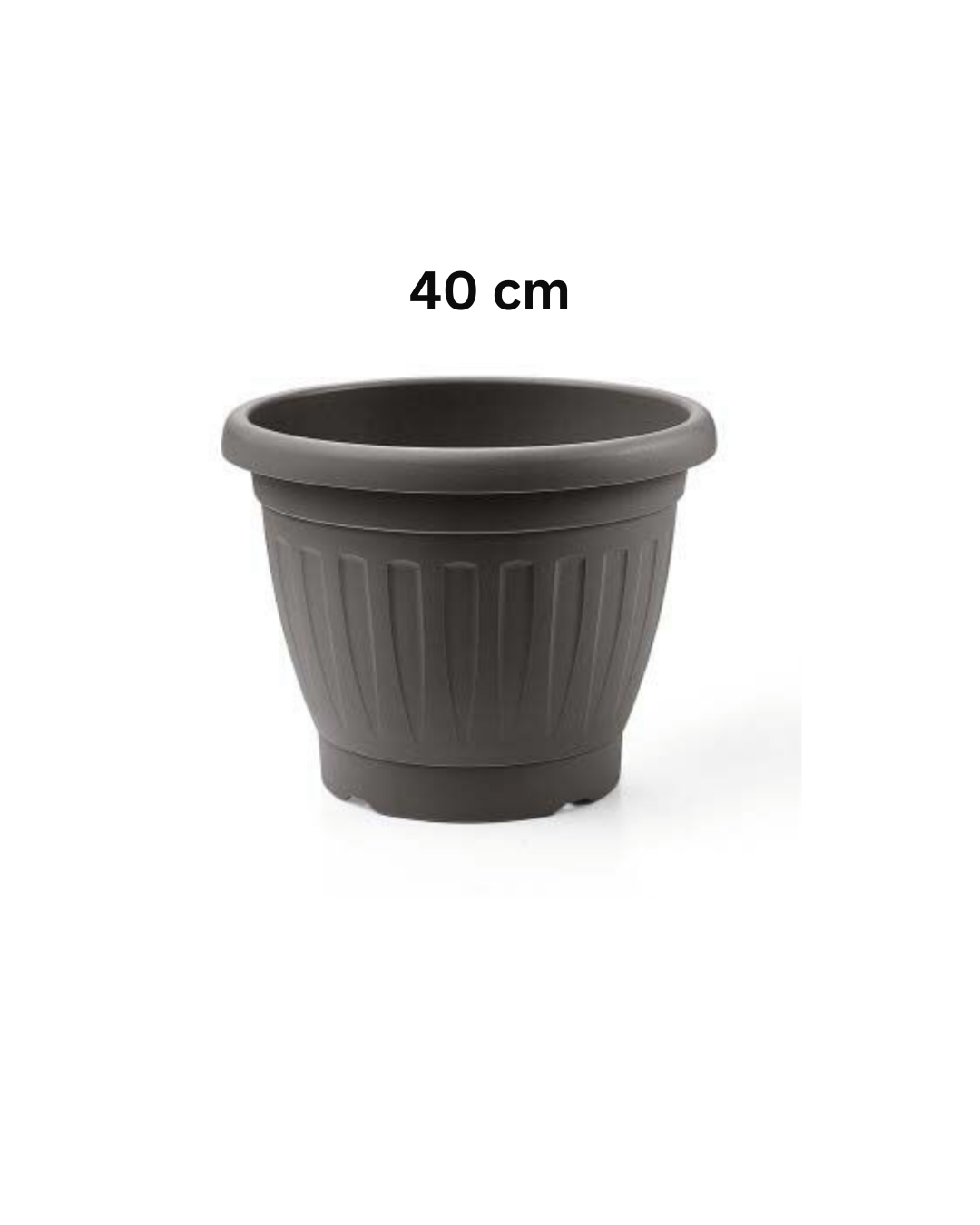 Vaso Classico in Plastica – Antracite | Disponibile in 20, 40, 50, 60 cm