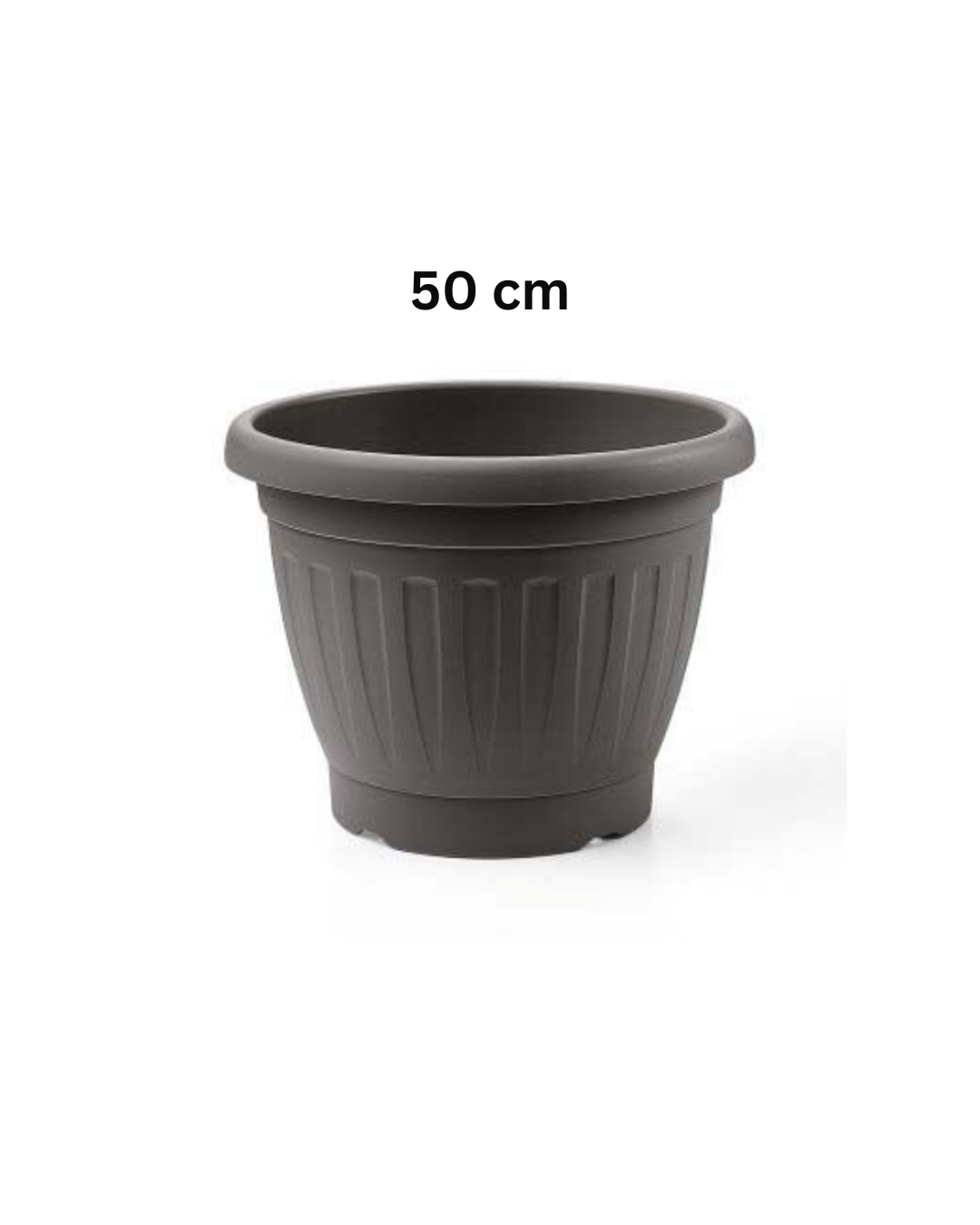 Vaso Classico in Plastica – Antracite | Disponibile in 20, 40, 50, 60 cm
